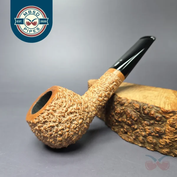 Jacono 2015 Knight E Rusticated Squat Apple Estate Briar Pipe, Italian Estates