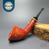 Bonsai Pipes Sandblasted Zulu Dublin w/ Zebrawood Handmade Briar Pipe, New