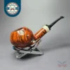 Bonsai Pipes Smooth Squat Apple w/ Ivorite Handmade Briar Pipe, New