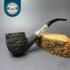 Ferndown Bark Rusticated Acorn w/ Silver Spigot Estate Briar Pipe, English Estates
