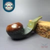 Voboril Pipes Partially Sandblasted Chubby Bulldog Estate Briar Pipe, Unsmoked