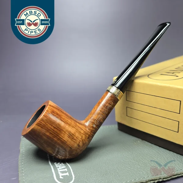 James Upshall 1986 Grade B Billiard w/ 9k Gold Estate Briar Pipe, English Estates
