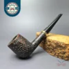 Dunhill 1991 Shell Briar 4103 Sandblasted Billiard w/ Brass Estate Briar Pipe, English Estates