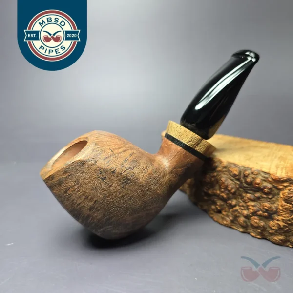 Peter Toth Contrast Sandblasted Freehand w/ Zebrawood Handmade Briar Pipe, New