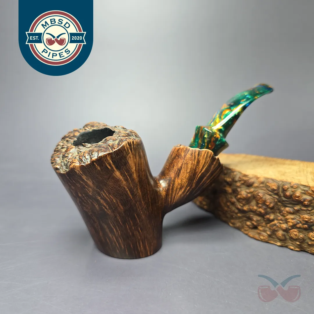 Dragon Briars by Joshua Ronish Smooth Poker Estate Briar Pipe, Unsmoked
