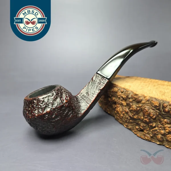 Dunhill 1927 Shell Briar Sandblasted Bent Bulldog Estate Briar Pipe, English Estates