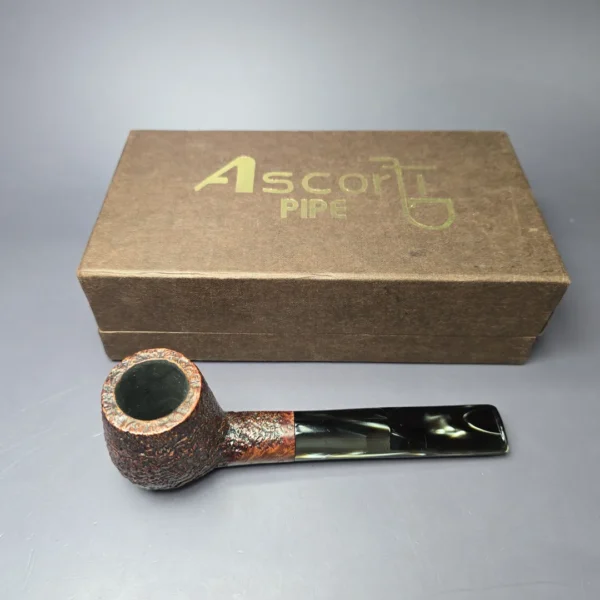 Ascorti KS Sandblasted Brandy Estate Briar Pipe, Italian Estates - Image 2