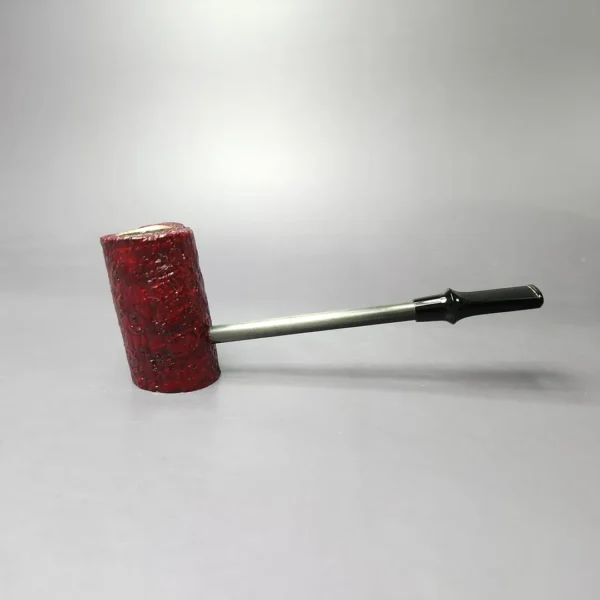 Eltang Basic Sandblasted Red Poker Estate Briar Pipe, Unsmoked - Image 2