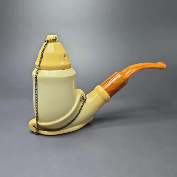 CAO XL Smooth Sitter w/ Wind Cap Estate Block Meerschaum Pipe, Turkish Estates - Image 2