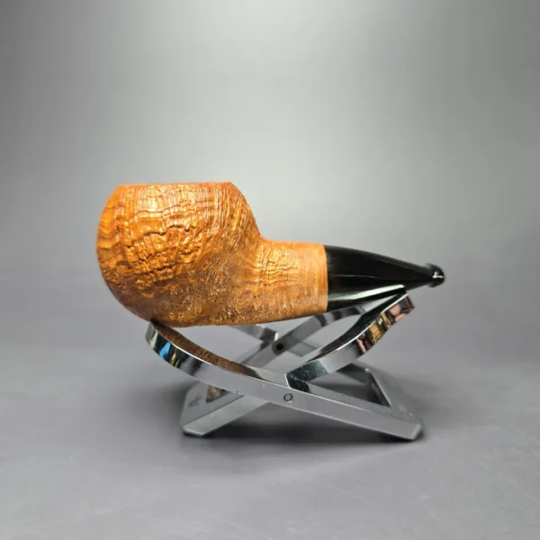C-Pipe Sandblasted Nosewarmer Apple Handmade Briar Pipe, New - Image 2