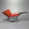 Bonsai Pipes Sandblasted Zulu Dublin w/ Zebrawood Handmade Briar Pipe, New - Image 2