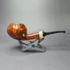Bonsai Pipes Smooth Squat Apple w/ Ivorite Handmade Briar Pipe, New - Image 2