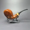 Peter Heding Gold Grade Smooth Lion w/ Spalted Maple Estate Briar Pipe, Unsmoked - Image 2