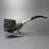 Ferndown Bark Rusticated Acorn w/ Silver Spigot Estate Briar Pipe, English Estates - Image 2