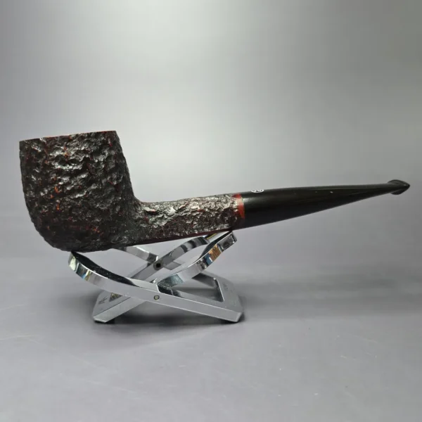 James Upshall Bark Group 5 Partially Rusticated Pot Estate Briar Pipe, Unsmoked - Image 2