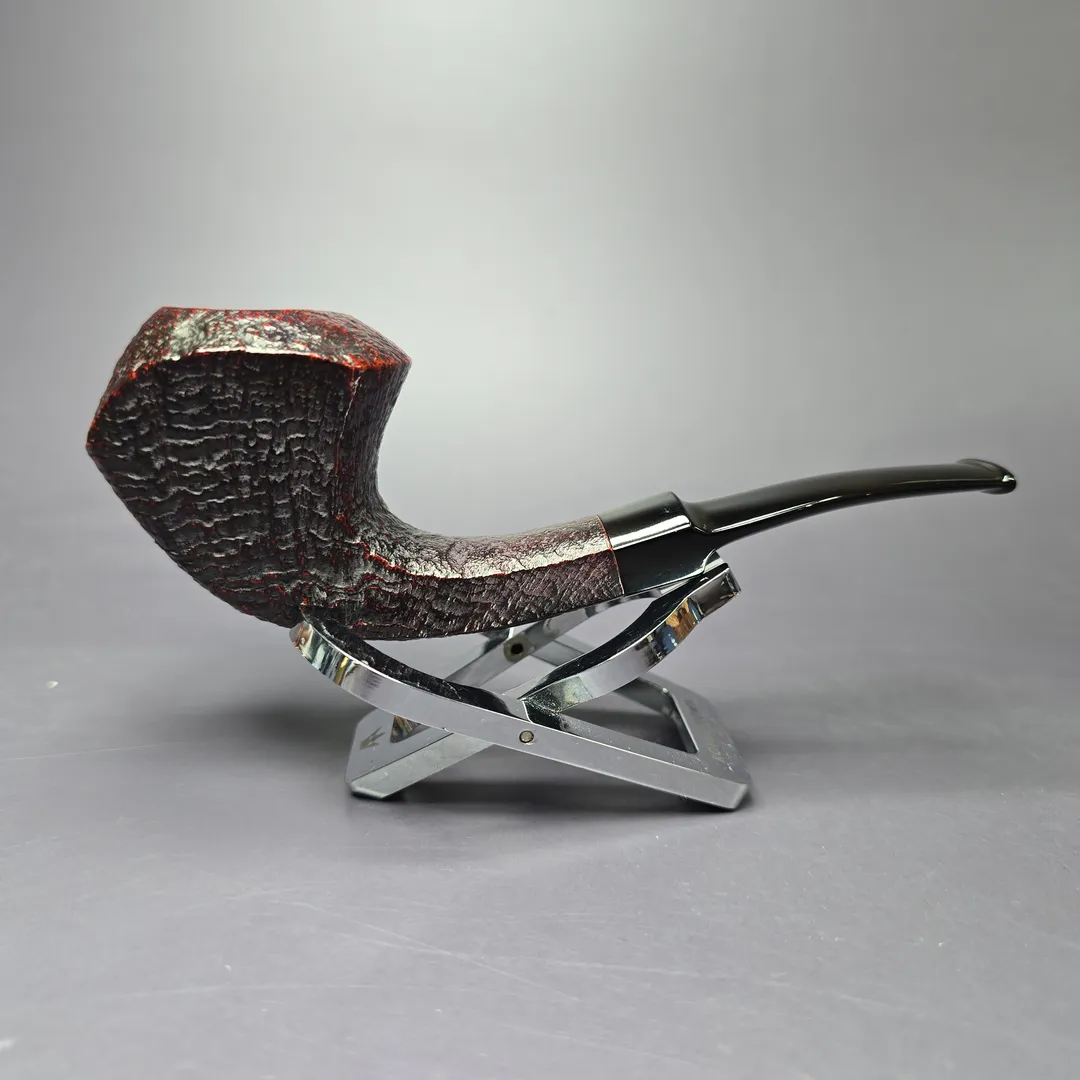 Bjorn Bengtsson 1988 Sandblasted Horn Estate Briar Pipe, Swedish Estates - Image 2