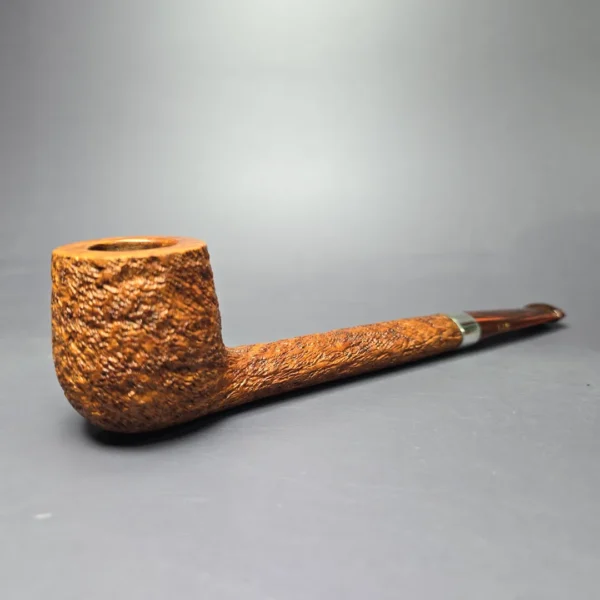 Ferndown (Antique) Bark Rusticated Canadian w/ Silver Estate Briar Pipe, English Estates - Image 2