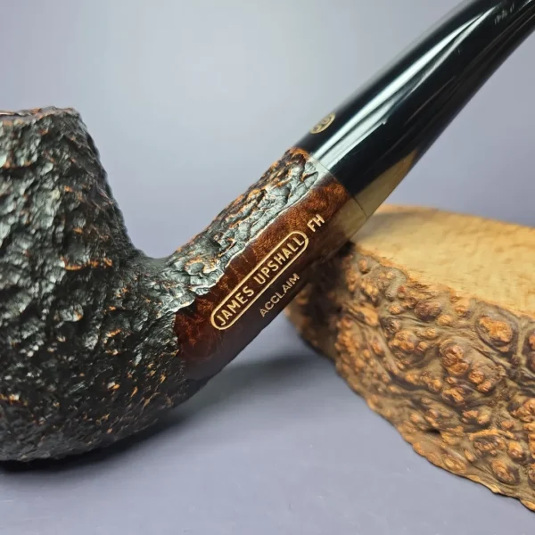 James Upshall Empire Acclaim Magnum Rusticated "LC" Estate Briar Pipe, Unsmoked - Image 2