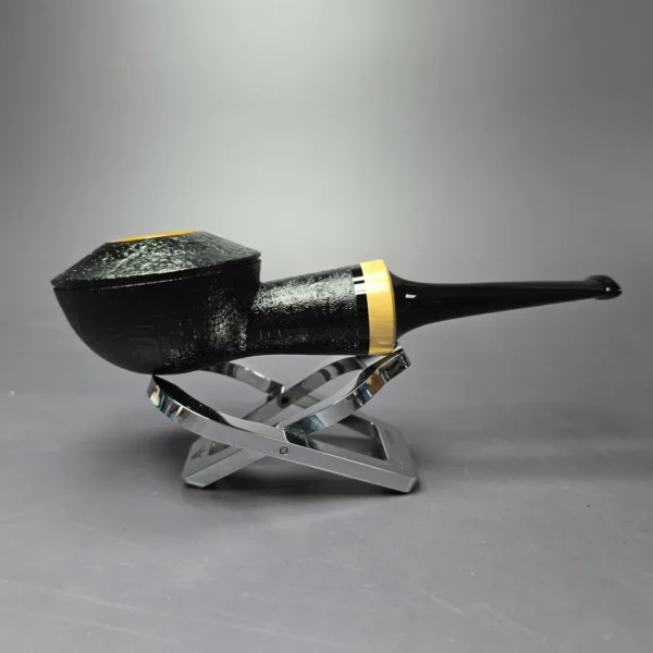 Eclesias Pipes Sandblasted Bullcap w/ Boxwood Handmade Briar Pipe, New - Image 2