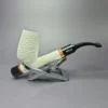MBSD Meerschaum Deluxe Rusticated Cavalier Block Meerschaum Pipe, Briar-Mortise, New - Image 2