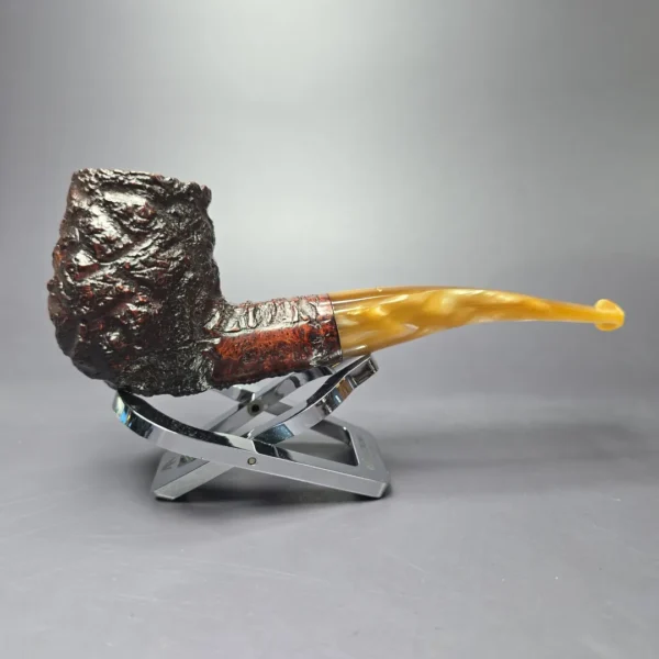 Caminetto Pre-175 Business 155 Rusticated Brandy Estate Briar Pipe, Unsmoked - Image 2
