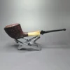 Adam Remington Sandblasted Dublin w/ Horn Estate Briar Pipe, Unsmoked - Image 2