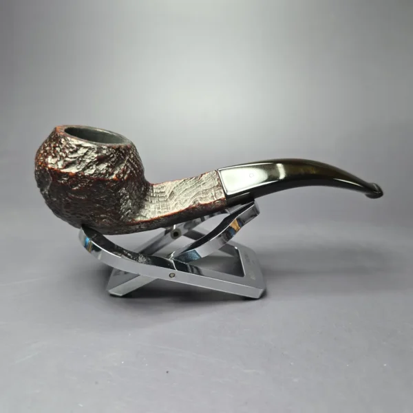 Dunhill 1927 Shell Briar Sandblasted Bent Bulldog Estate Briar Pipe, English Estates - Image 2