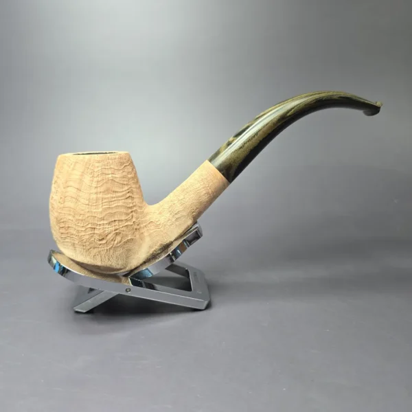 Pipe Tristan Natural Sandblast "LC" Handmade Briar Pipe, New - Image 2