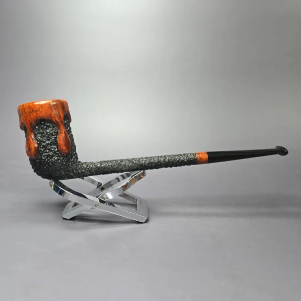 Walt Cannoy 10th Anniversary Cardinal House Morton Wax Drip Handmade Briar Pipe, New - Image 2