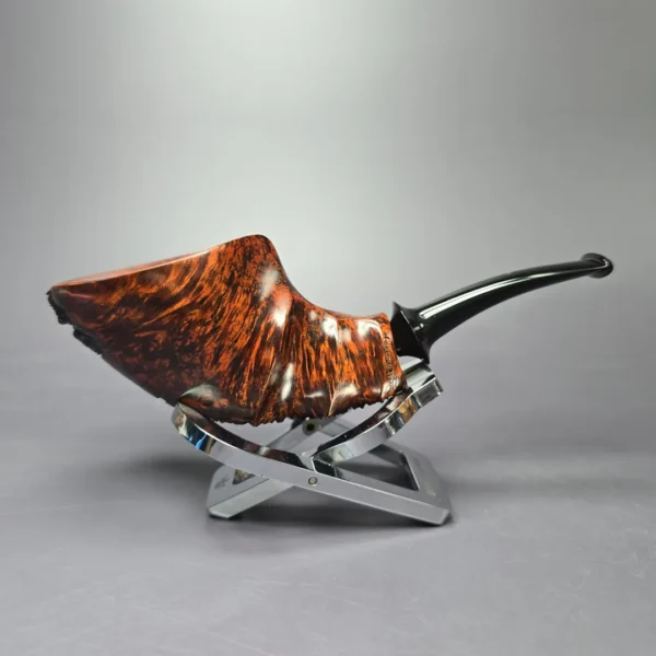 Walt Cannoy Cardinal House Langford Smooth Spiral Horn Handmade Briar Pipe, New - Image 2
