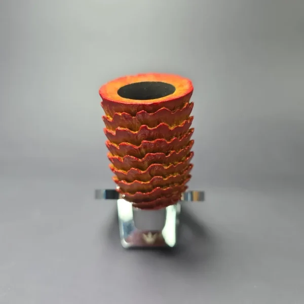 Eclesias Pipes “Dragon Scale” Contrast Sandblast Stack Handmade Briar Pipe, New - Image 3