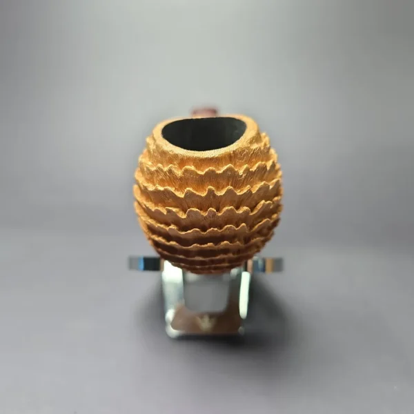 Eclesias "Dragon Scale" Sandblasted Cutty w/Acacia Burl Handmade Briar Pipe, New - Image 3