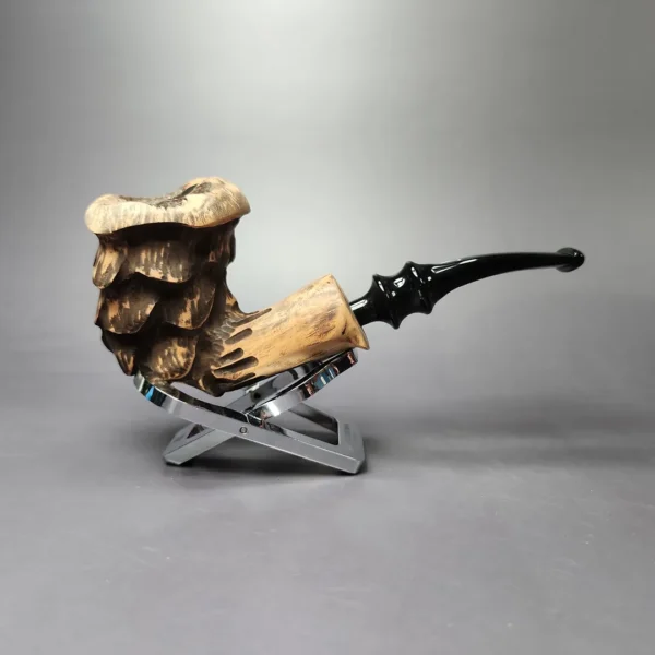 Nording Spruce Matte Rusticated Freehand Estate Briar Pipe, Unsmoked - Image 3