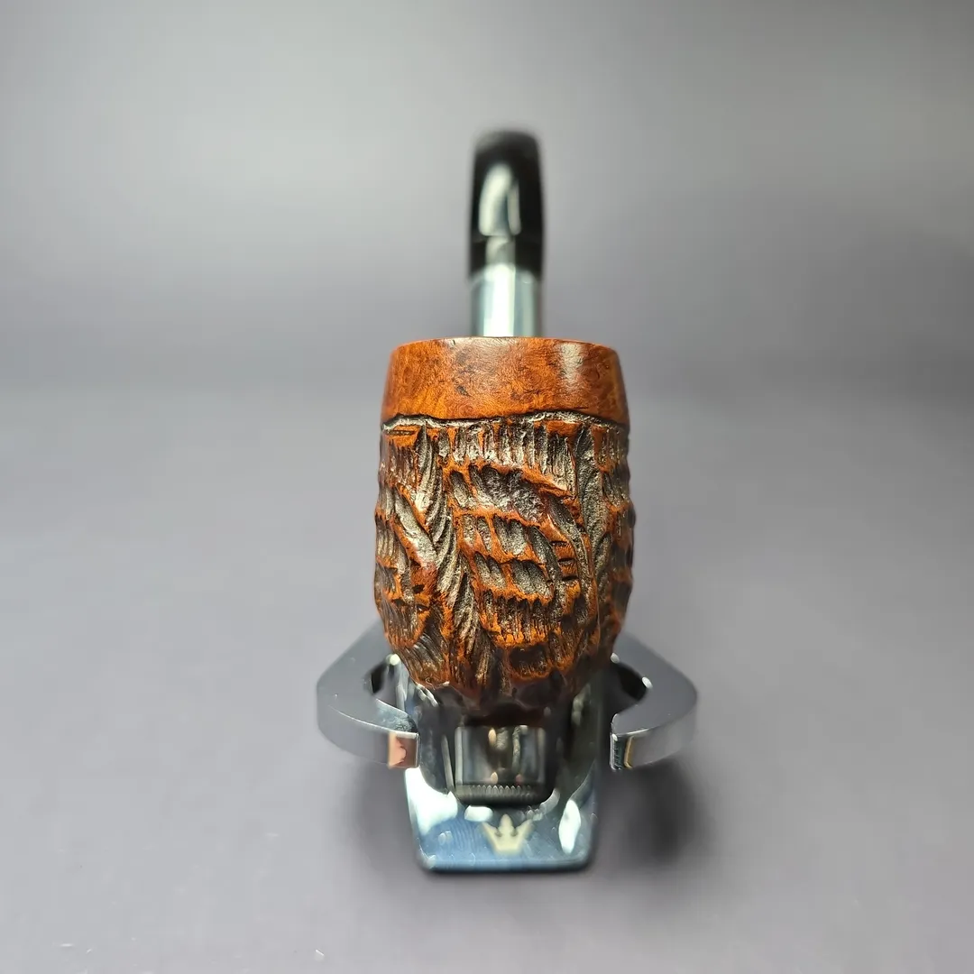 LHS Purex Rusticated Cavalier Estate Briar Pipe, American Estates - Image 3