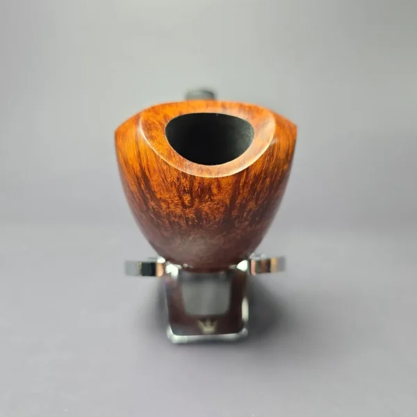 Peter Heding Gold Grade Smooth Lion w/ Spalted Maple Estate Briar Pipe, Unsmoked - Image 3