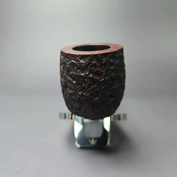 James Upshall Bark Group 5 Partially Rusticated Pot Estate Briar Pipe, Unsmoked - Image 3