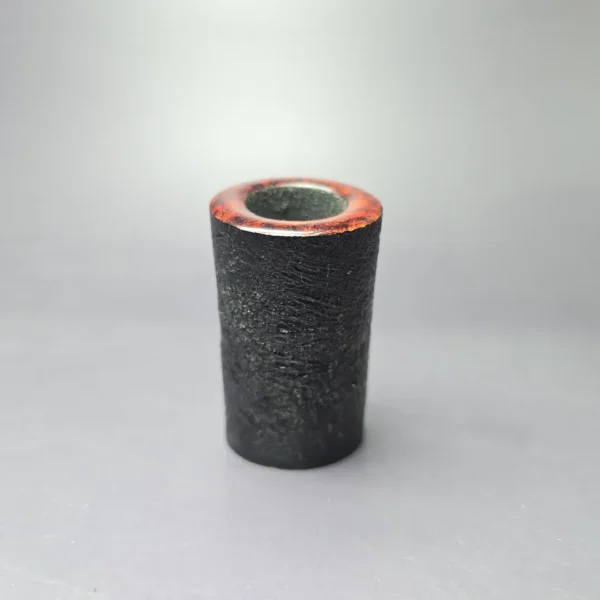 Herriot Pipes Sandblasted Poker w/ Fordite Handmade Briar Pipe, New - Image 3