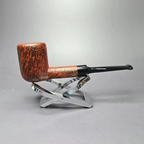Eclesias Pipes Contrast Sandblasted Billiard Handmade Briar Pipe, New - Image 3
