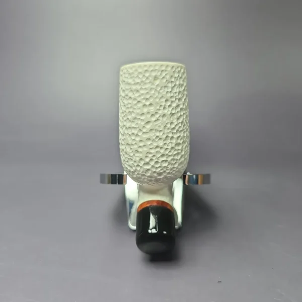 MBSD Meerschaum Deluxe Rusticated Cavalier Block Meerschaum Pipe, Briar-Mortise, New - Image 3