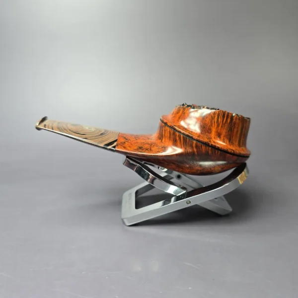Walt Cannoy 10th Anniversary Cardinal House Langford Porkpie Eskimo Handmade Briar Pipe, New - Image 4