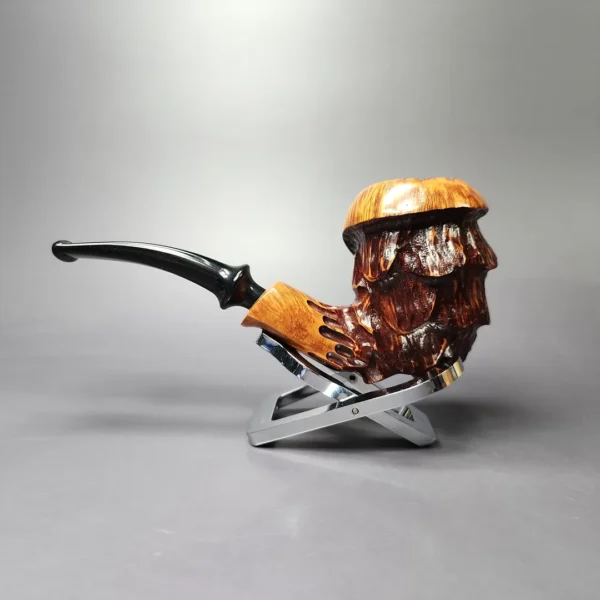 Nording Point Clear Rusticated Freehand Estate Briar Pipe, Unsmoked - Image 4
