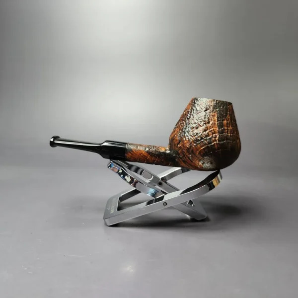 Proxima by Piero Vitale Contrast Sandblasted Brandy Briar Pipe, New - Image 4