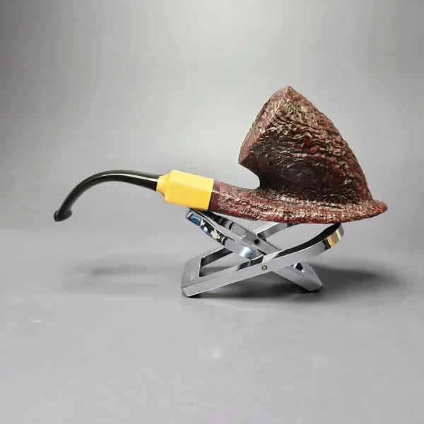 HS Studio Sandblasted "Bo Nordh Ramses" w/Boxwood Estate Briar Pipe, Unsmoked - Image 4