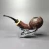 HS Studio Sandblasted Blowfish w/ Boxwood Estate Briar Pipe, Unsmoked - Image 4