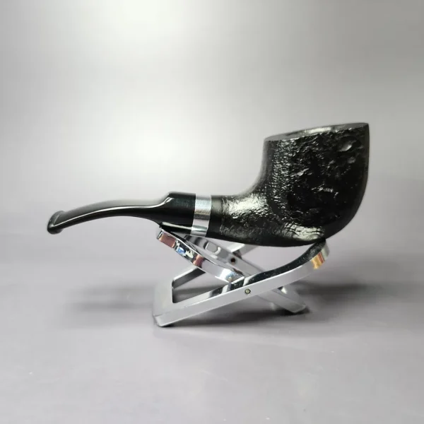 Morgan BlackJack 31 Sandblasted Panel Horn Briar Pipe, New - Image 4