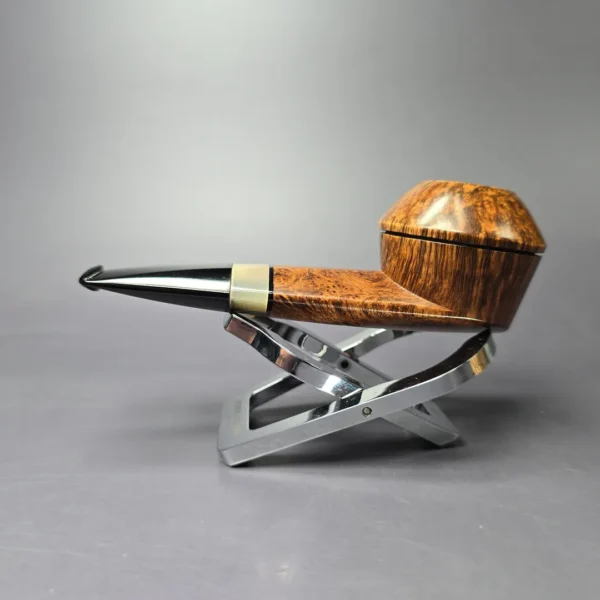 Marek Kando Smooth Wide Shank Bulldog w/Horn Estate Briar Pipe, Other Estates - Image 4