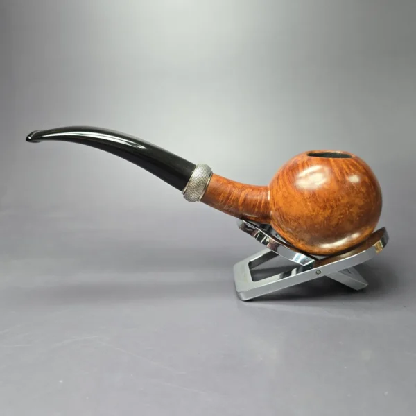 Rolando Negoita XL Smooth Ball w/ Silver Estate Briar Pipe, American Estates - Image 4