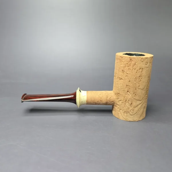 Pipe Tristan Natural Sandblast Poker w/ Durat Handmade Briar Pipe, New - Image 4