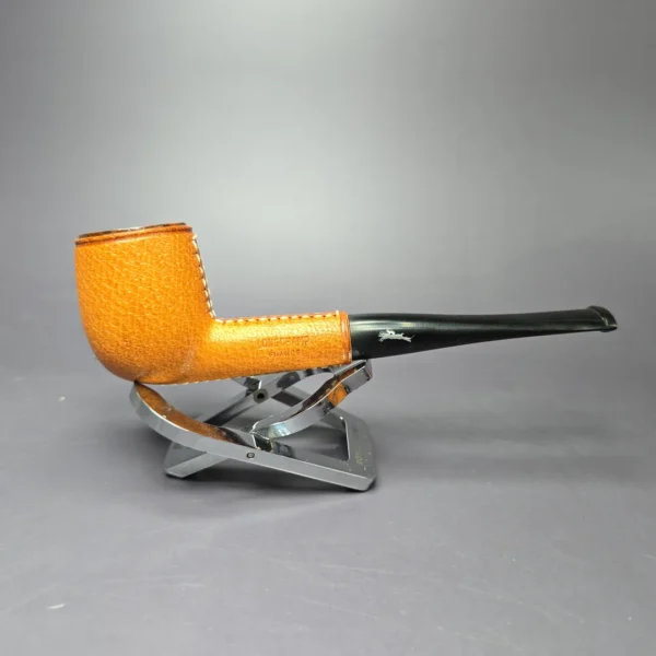 Longchamp Leather Wrapped Two Pipe Set w/ Case Estate Briar Pipes, Unsmoked - Image 4