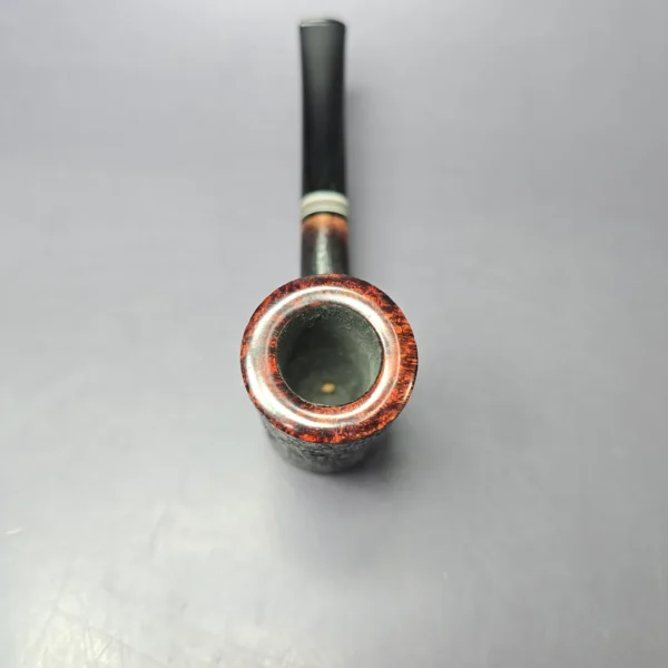 Herriot Pipes Sandblasted Poker w/ Fordite Handmade Briar Pipe, New - Image 4